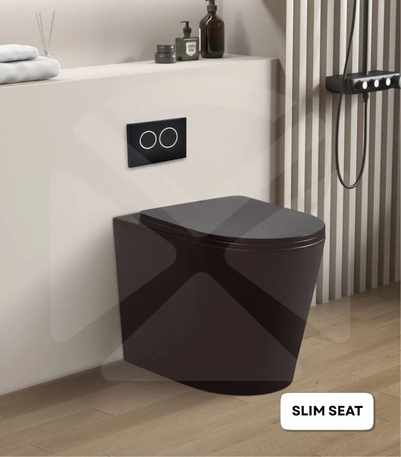 Avis Rimless Floorstanding Toilet Pan - Black
