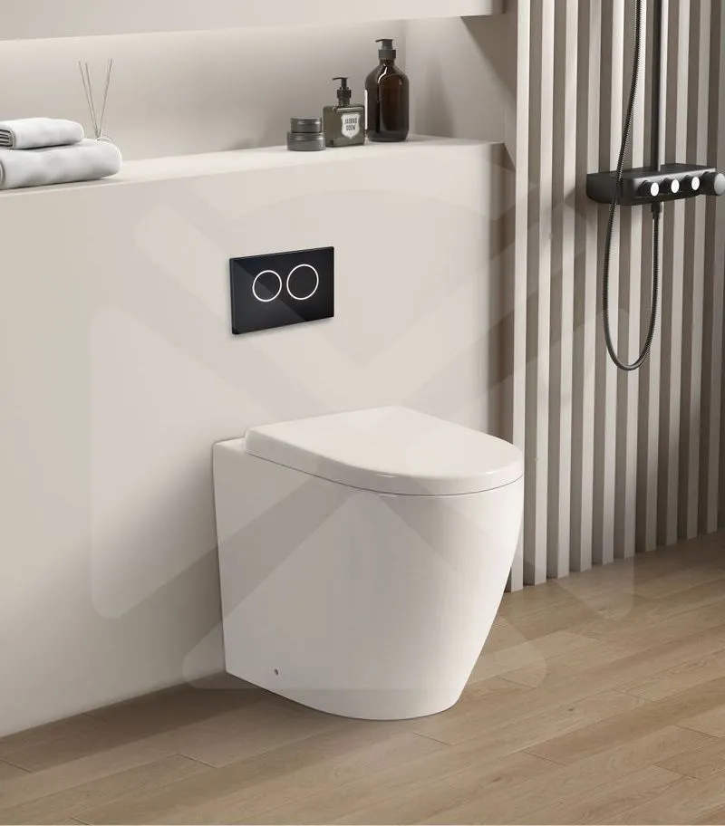 Elvera Rimless Extra Height Floorstanding Toilet Pan - White