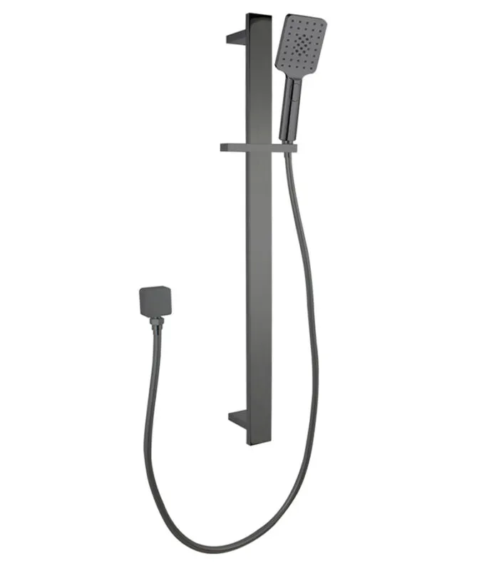 Bellino Gun Metal Grey Square Shower Rail