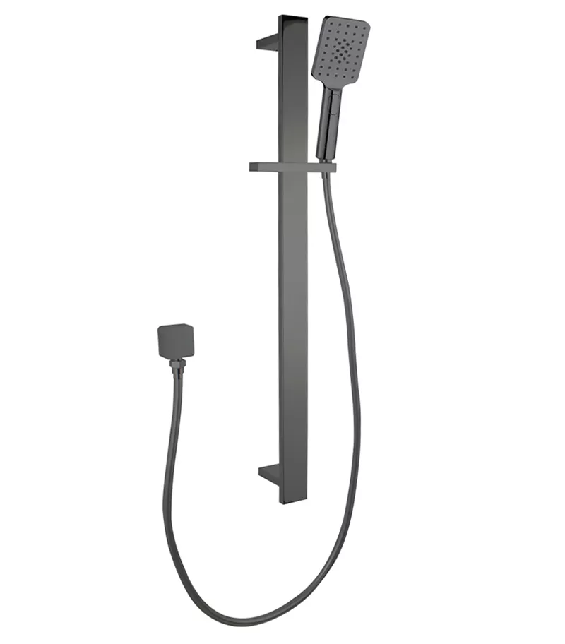 Bellino Gun Metal Grey Square Shower Rail