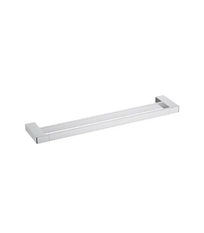 Ceram Double Towel Rail - Chrome