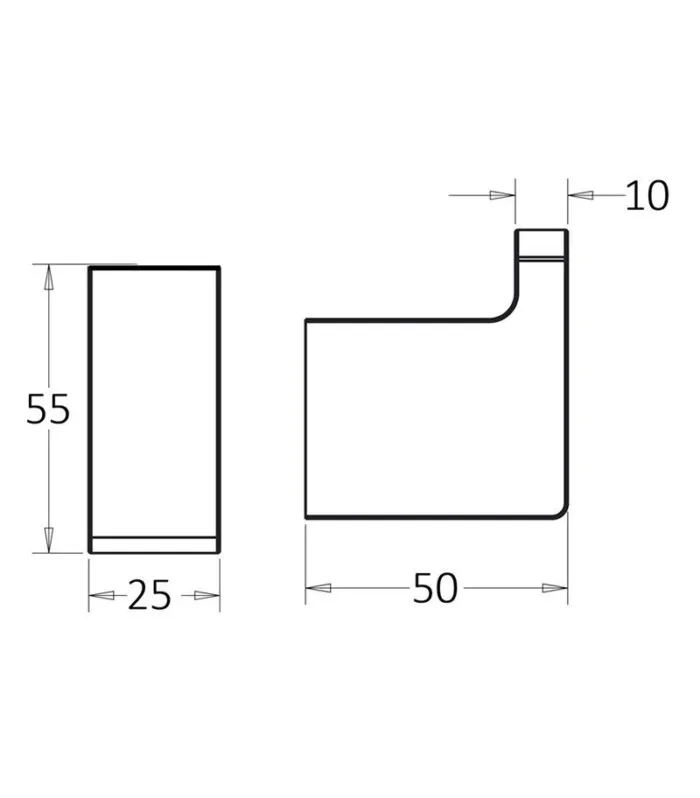Ceram Single Robe Hook - Specification