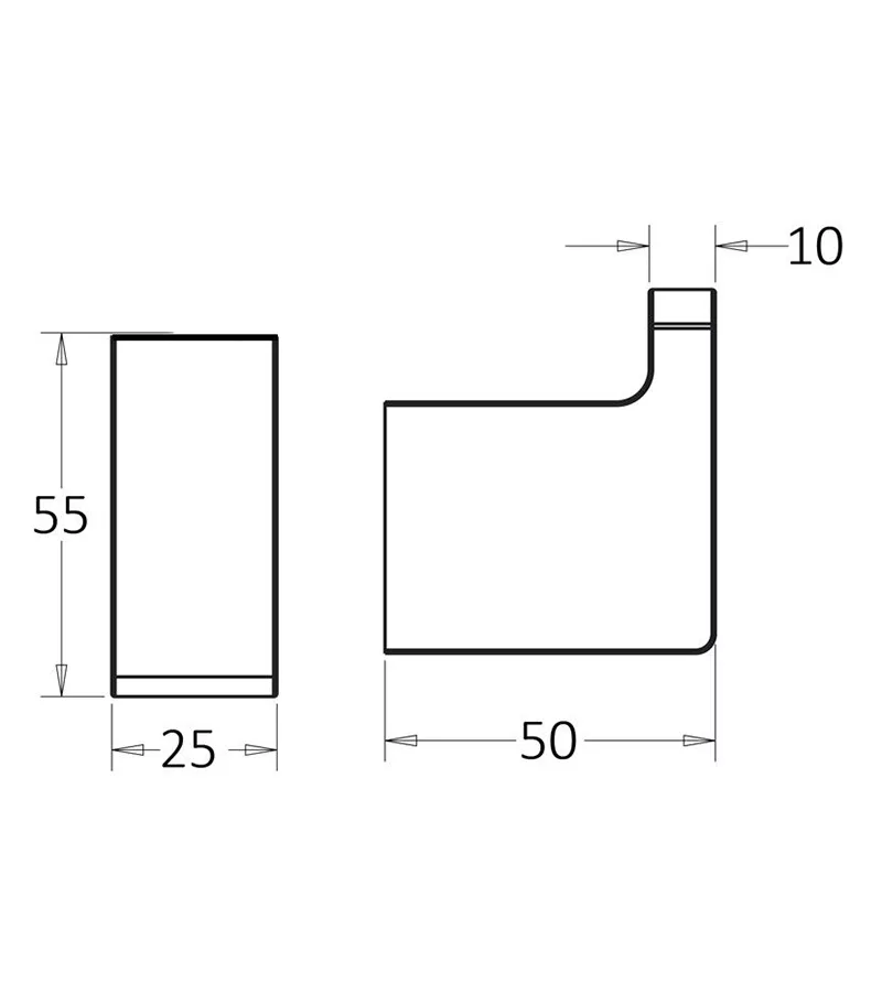 Ceram Single Robe Hook - Specification