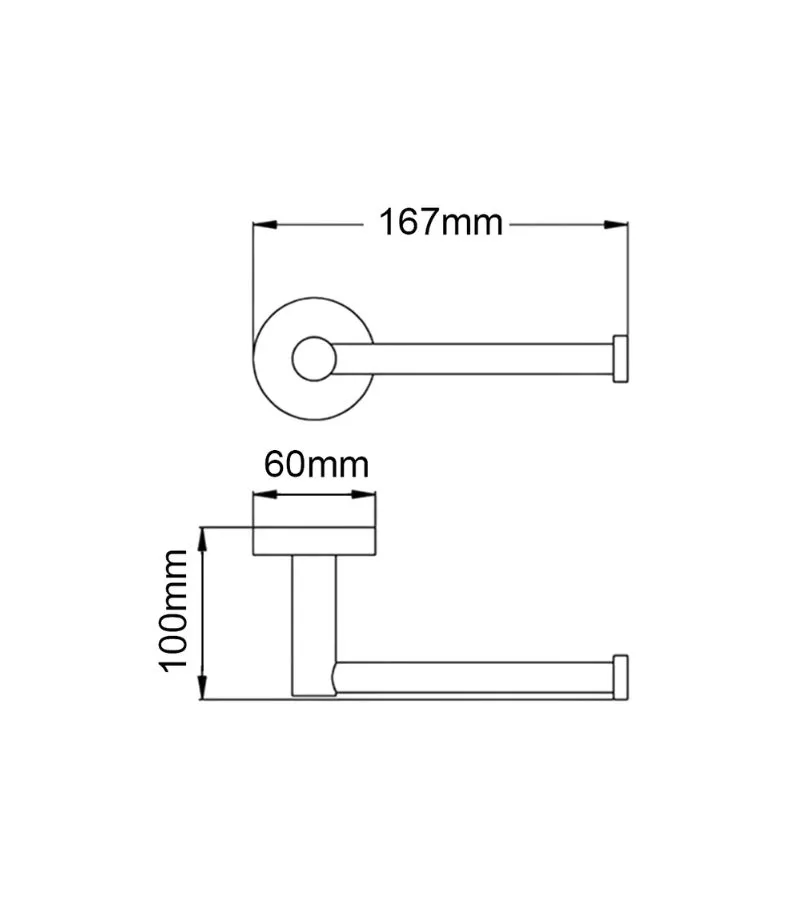 Lucid Toilet Roll Holder – Bar Style - Specification