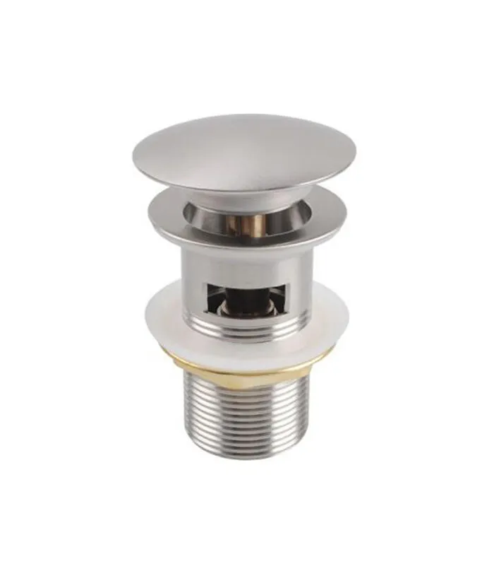 Aqua 32/40mm Mushroom Basin Pop Up Waste With Overflow - Brushed Nickel