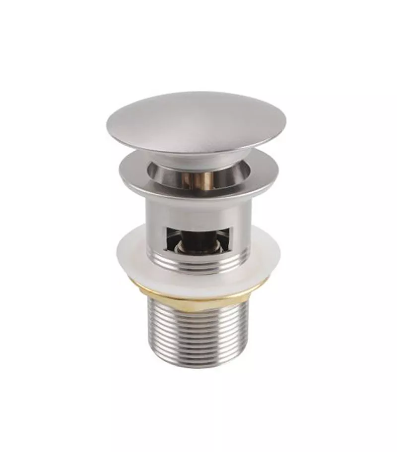 Aqua 32/40mm Mushroom Basin Pop Up Waste With Overflow - Brushed Nickel