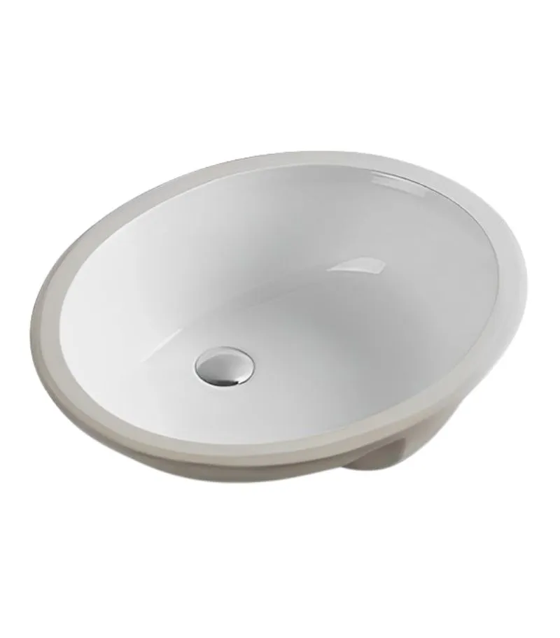 Elipps Oval Undermount Ceramic Basin 470x390x195mm
