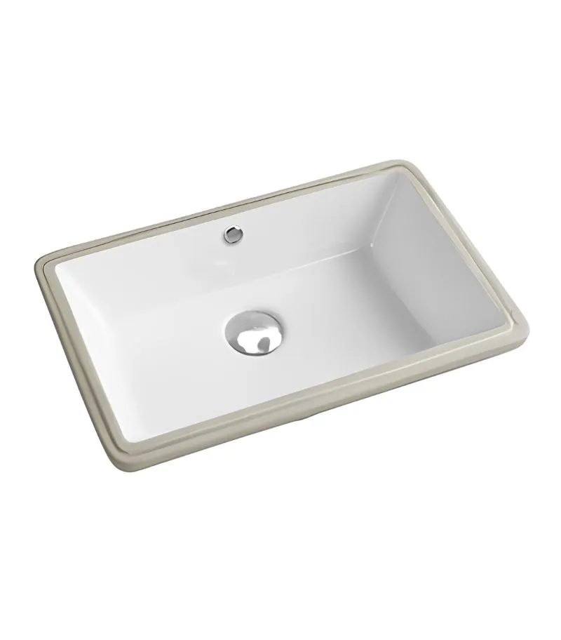 Crete Rectangle Undermount Ceramic Basin 525x345x185mm