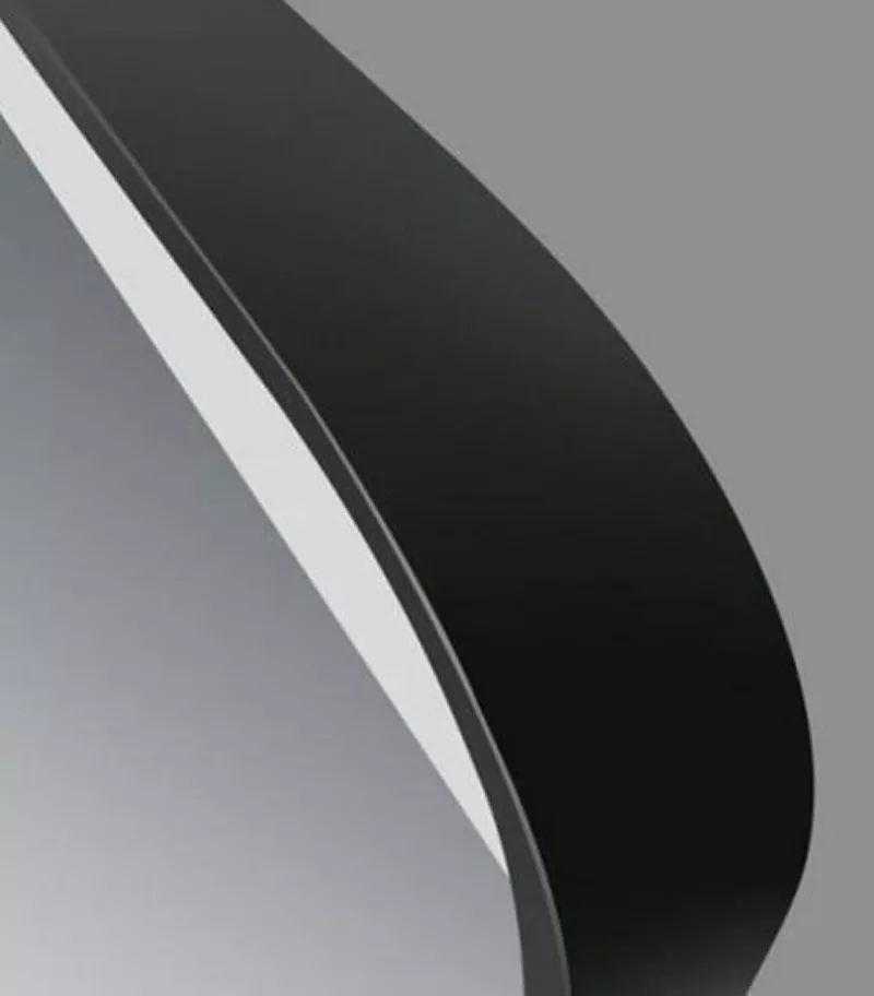 Aqua 500mm x 700mm Front Light Black Aluminum Framed Rectangle LED Mirror With 3 Color Lighting & Touch Sensor Switch