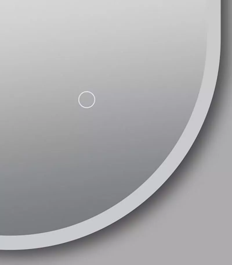 Aqua Oval LED Mirror With 3 Color Lighting & Touch Sensor Switch Defogger Pad - Sideview