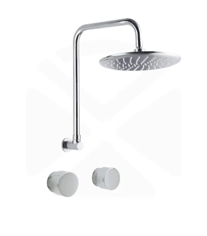 Loui Brass Shower Tap Set - Chrome