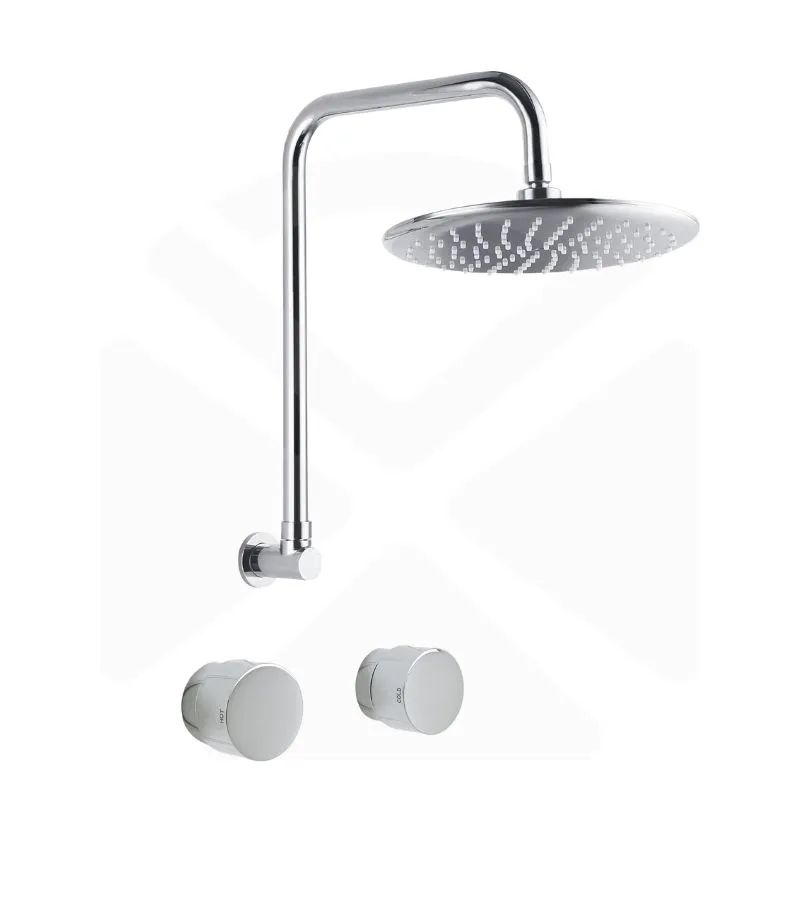 Loui Brass Shower Tap Set - Chrome