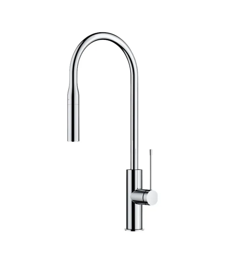 Aziz Brass Pull Out Sink Mixer - Chrome