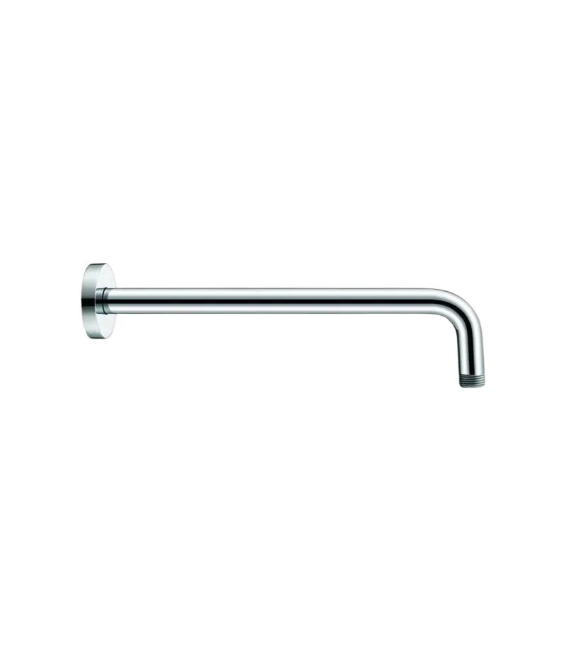 Cora 400mm Round Brass Shower Arm - Chrome