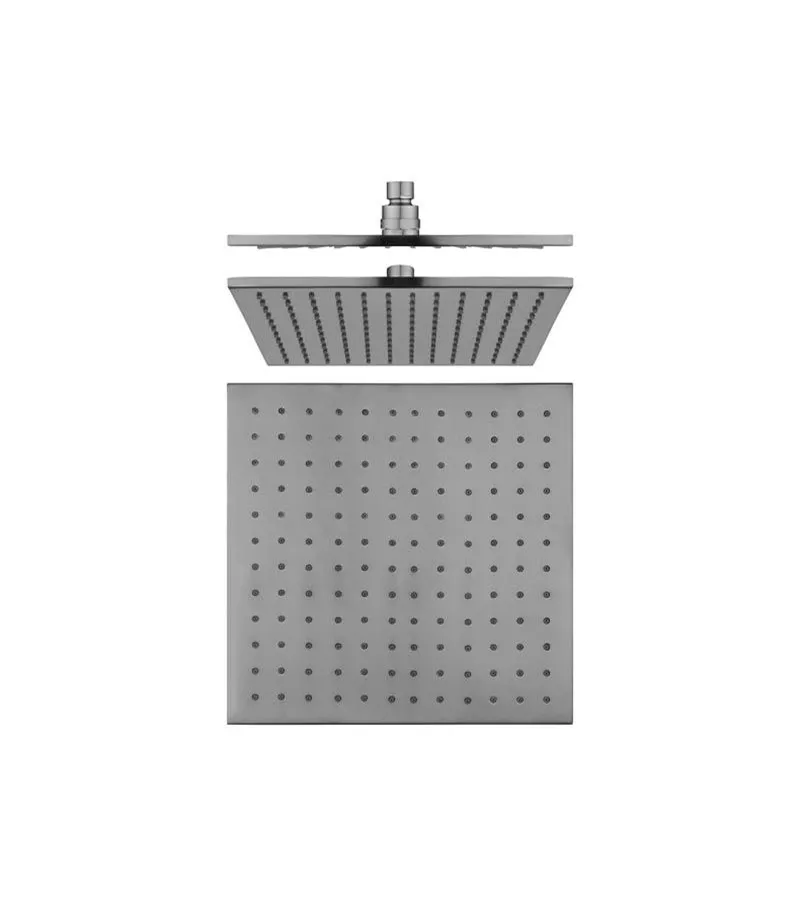Cavallo 250mm Square Brushed Nickel Shower Head 8mm Thickness