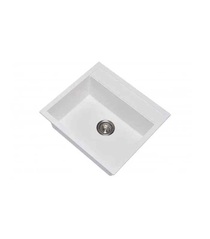 Carysil White Granite Kitchen Sink 560mm TWM-560FEW