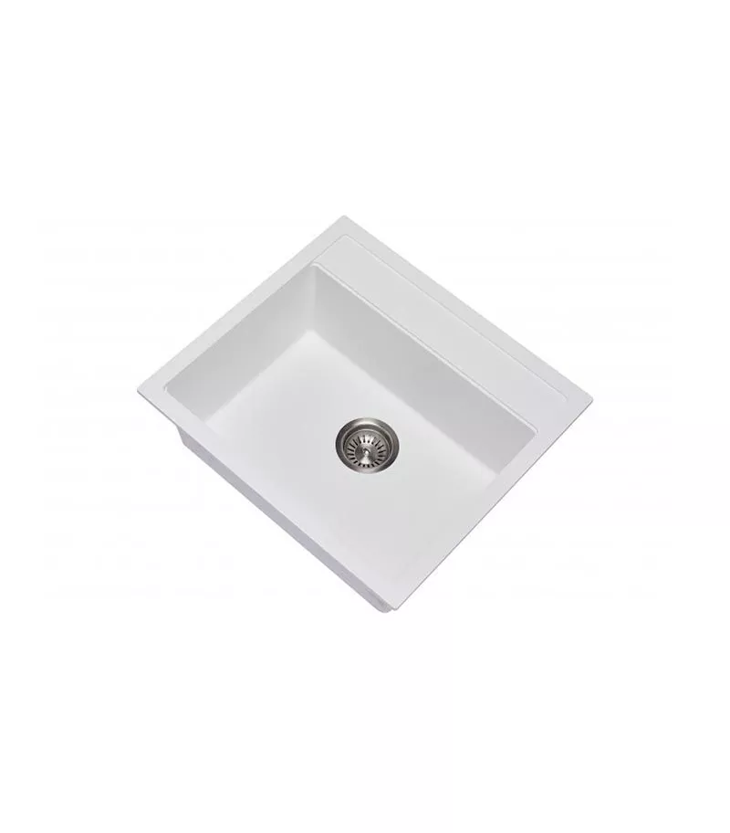 Carysil White Granite Kitchen Sink 560mm TWM-560FEW