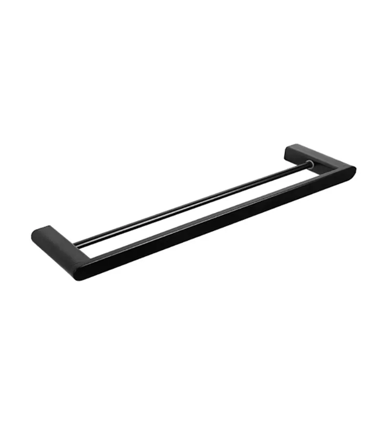 Huntingwood Stainless Steel Double Towel Rail - Matte Black