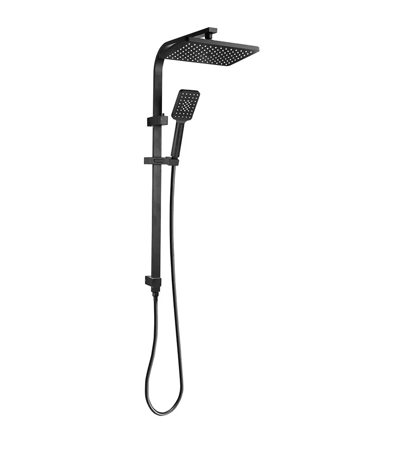 Liberty Twin Shower on Rail - Matte Black