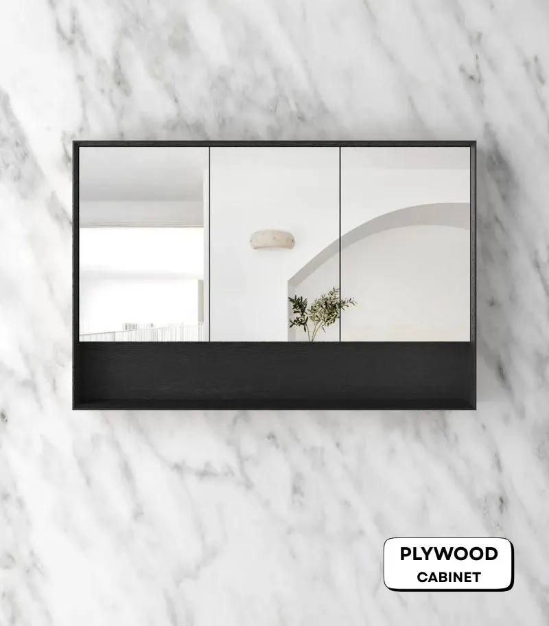 Byron 1200x800mm Shaving Cabinet - Black Oak
