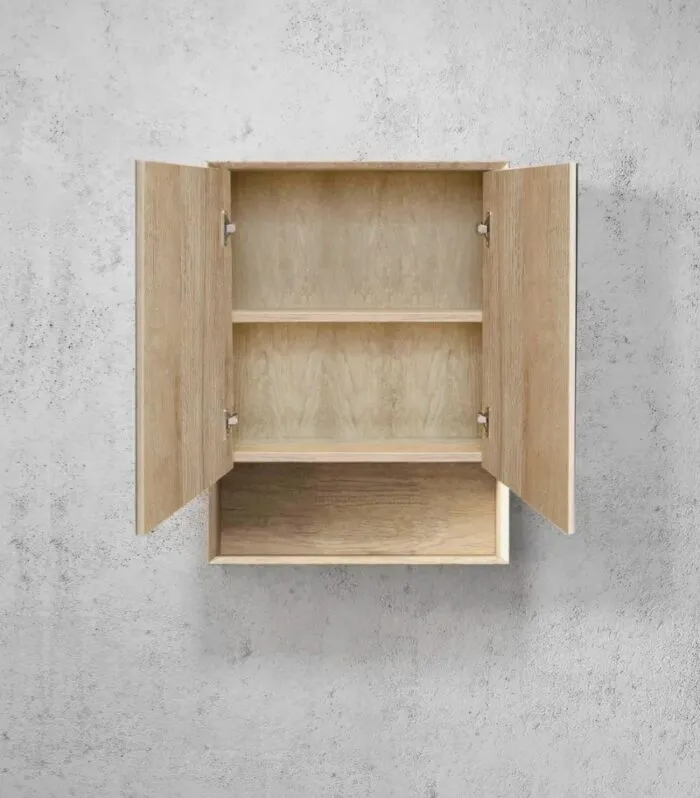 Byron 600x800mm Shaving Cabinet - Natural Oak Interior