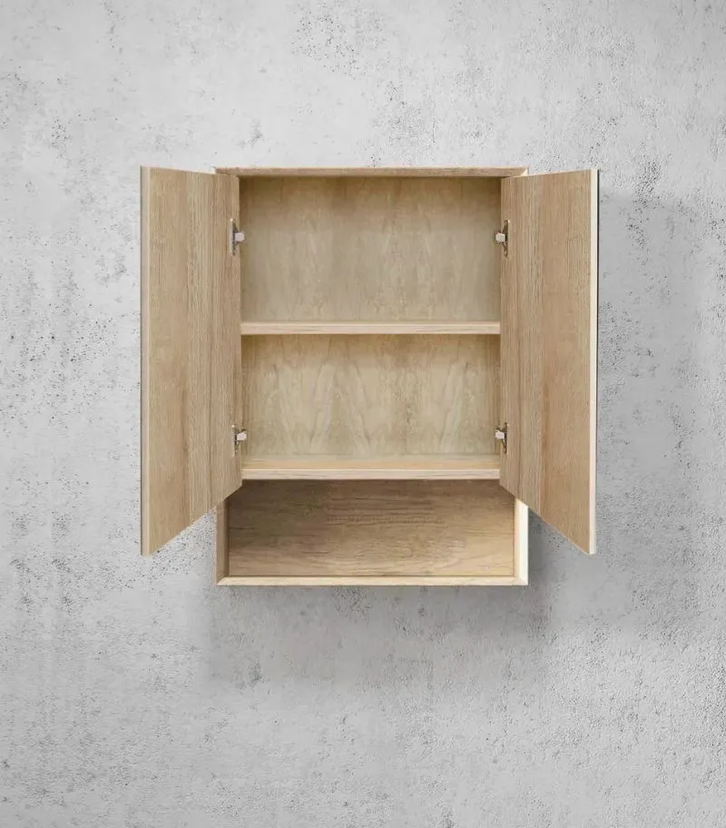 Byron 600x800mm Shaving Cabinet - Natural Oak Interior