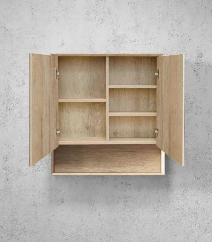Byron 750x800mm Shaving Cabinet - Natural Oak Interior