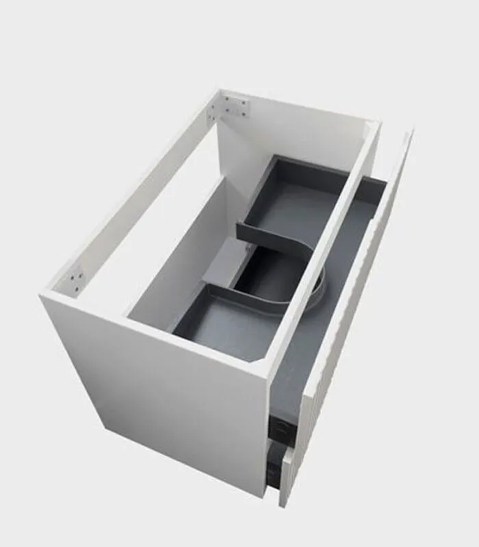 Noosa Matt White 600/750/900mm Plywood Wall Hung Vanity Topview