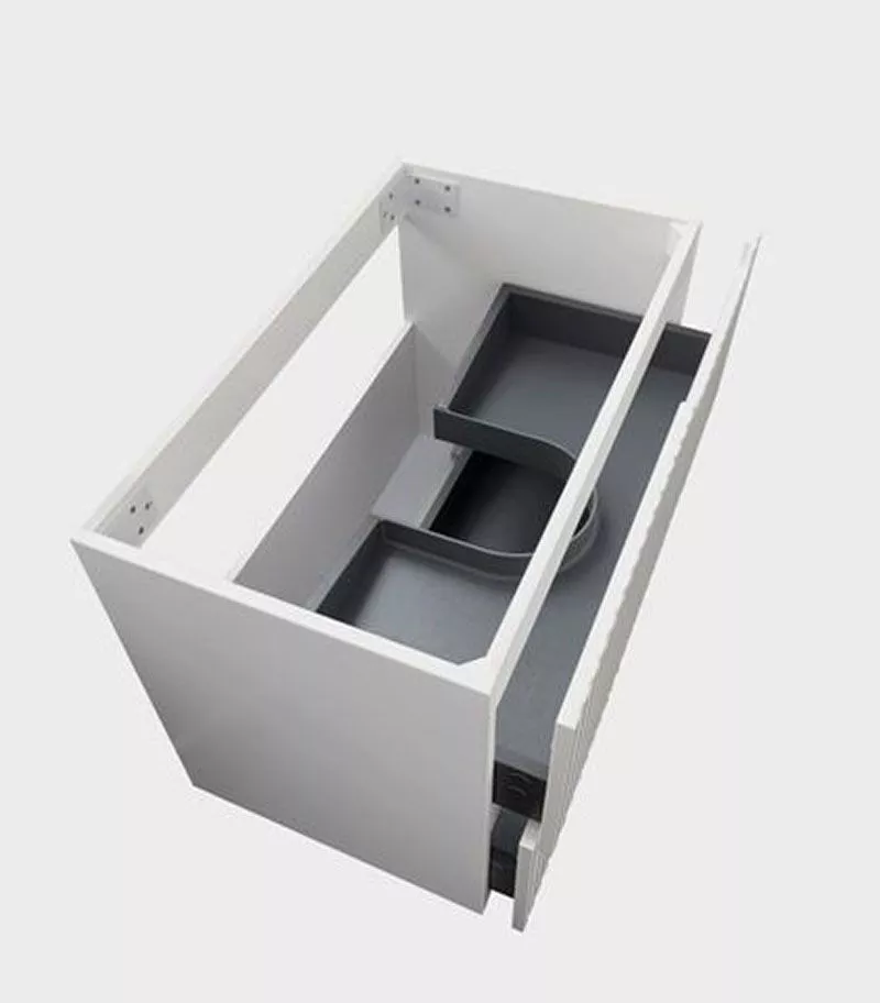 Noosa Matt White 600/750/900mm Plywood Wall Hung Vanity Topview