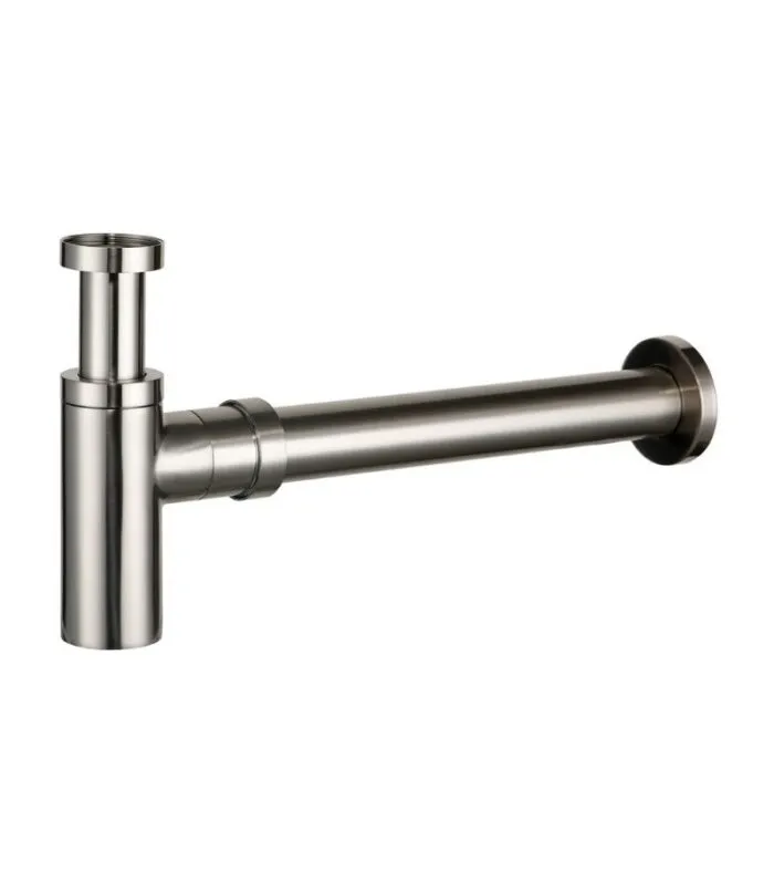 Reno Round Bottle Trap 40mm - Brushed Nickel