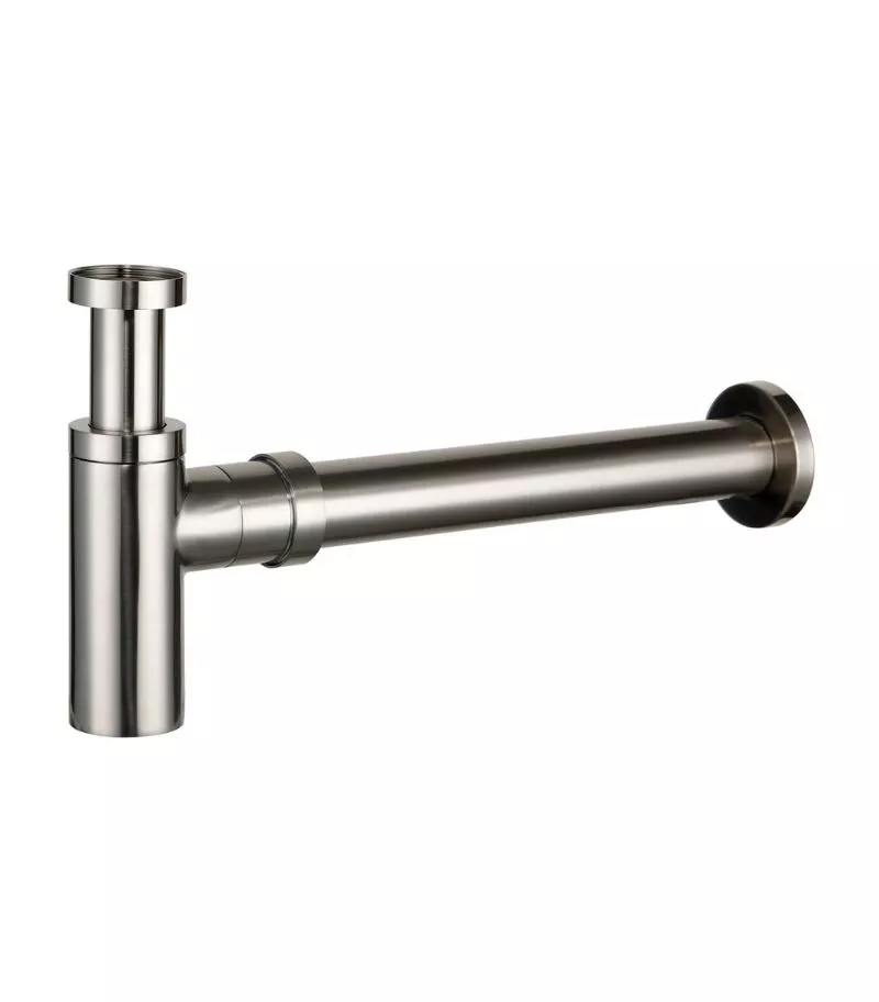 Reno Round Bottle Trap 40mm - Brushed Nickel