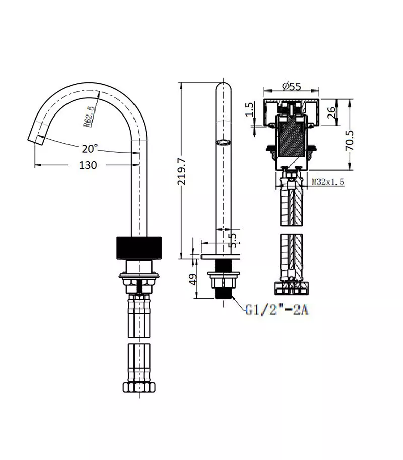 Specification For Qi Progressive Basin Mixer
