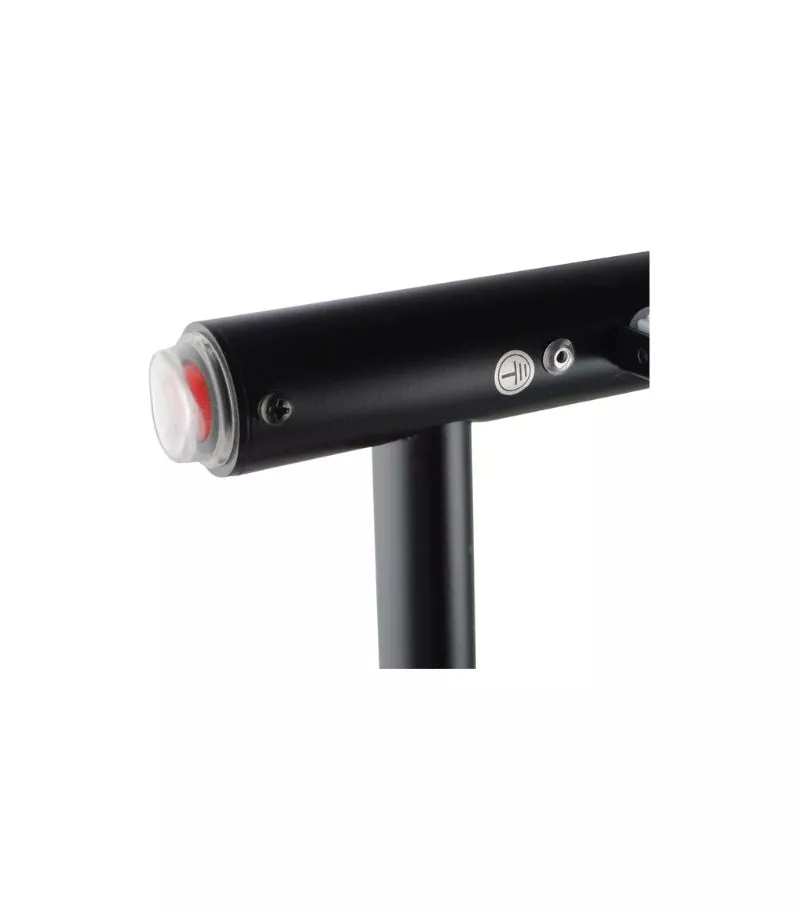 Aqua Round Matt Black Heated Towel Rack Bottom