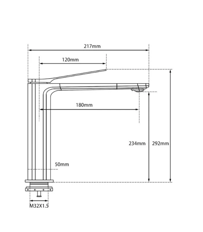 Rushy Tall Basin Mixer - Specification
