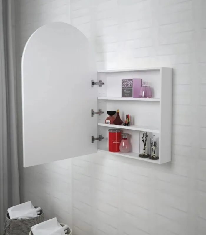 Archie 600x900mm Shaving Cabinet - Matte White Interior