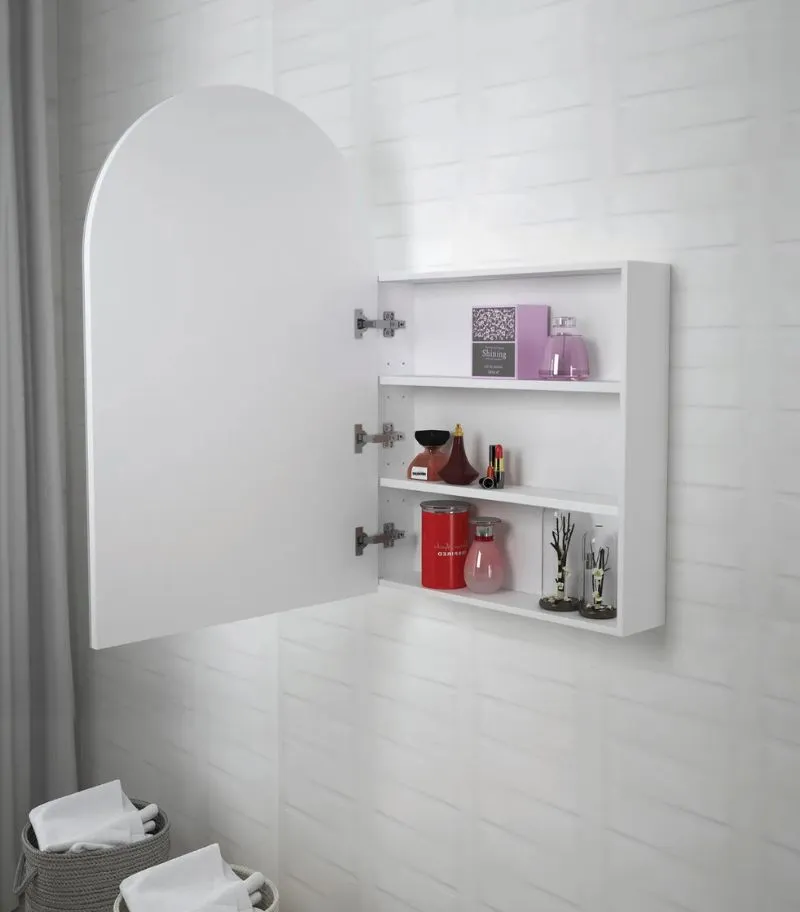Archie 600x900mm Shaving Cabinet - Matte White Interior