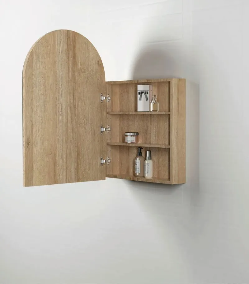 Archie 600x900mm Shaving Cabinet - Natural Oak Interior