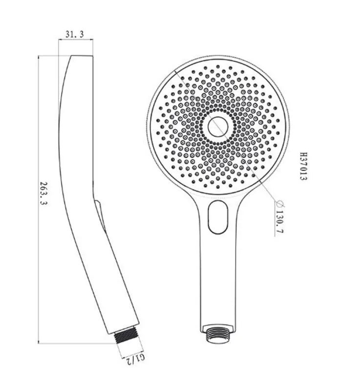 Specification For Gabe Round Handheld Shower Head