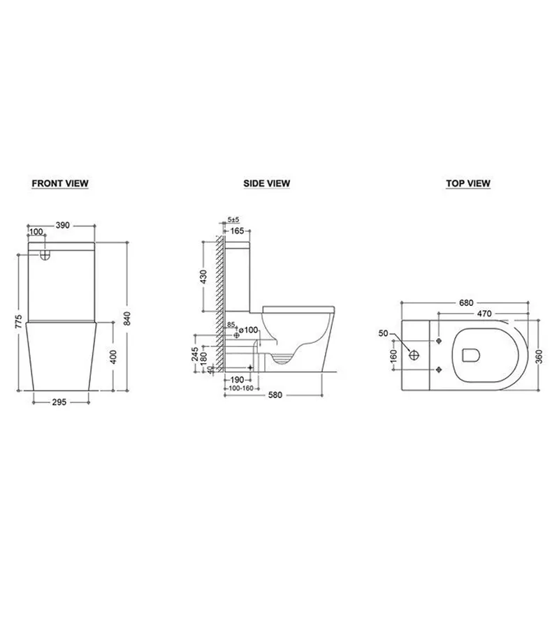 Alzano Gloss White Rimless Flush Wall Faced Toilet Suite
