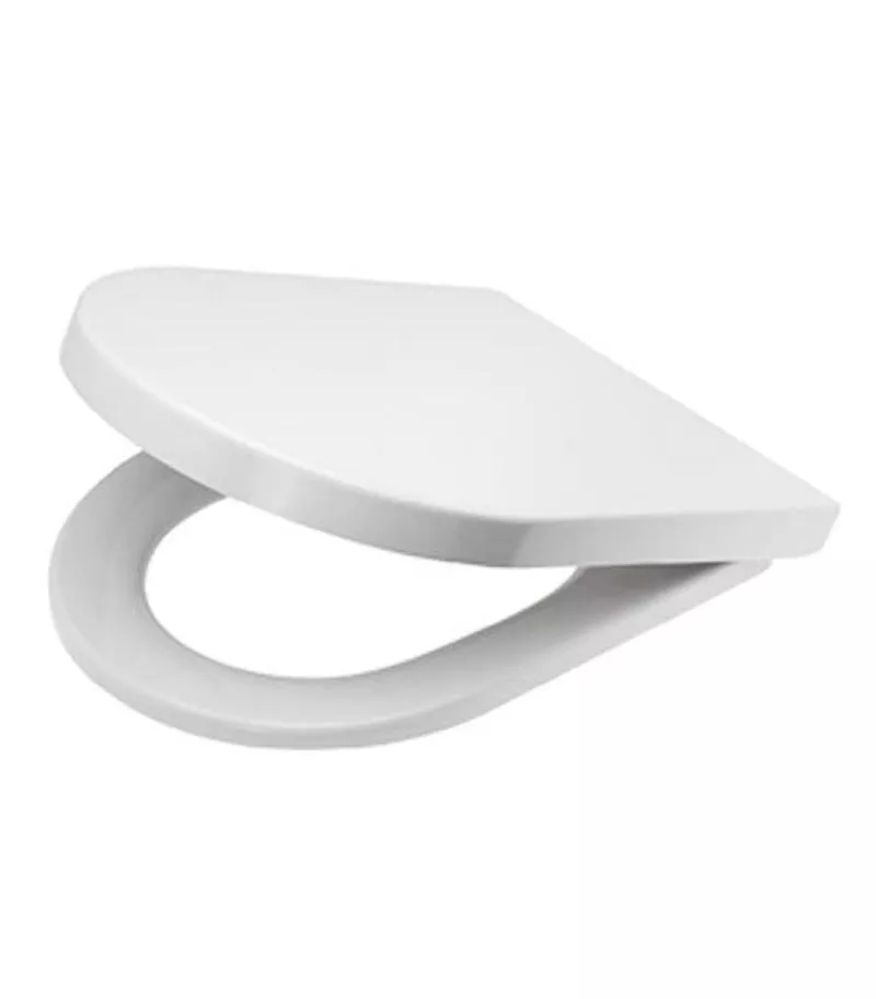 Deluso Gloss White Rimless Flush Wall Faced Toilet Suite