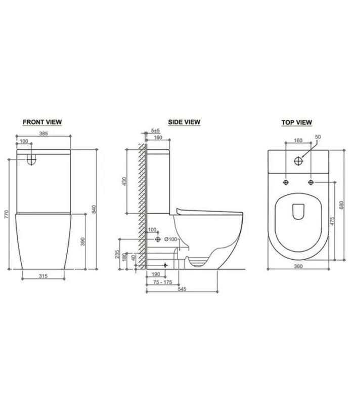 Voghera Gloss White Tornado Wall Faced Toilet Suite