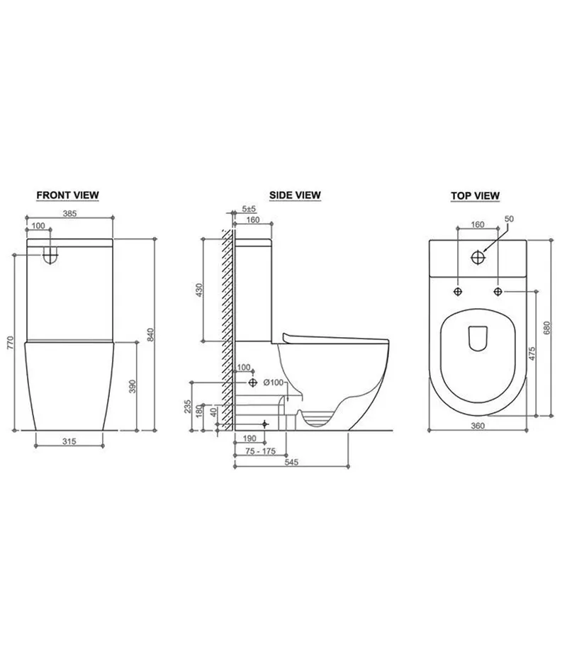 Voghera Gloss White Tornado Wall Faced Toilet Suite