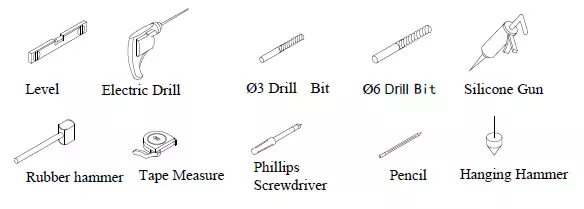 Tools for installing shower screen