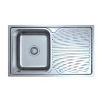 Otus 800x480x177mm Single Bowl Sink with Drainer - LHB Otus 800x480x177mm Single Bowl Sink with Drainer - LHB