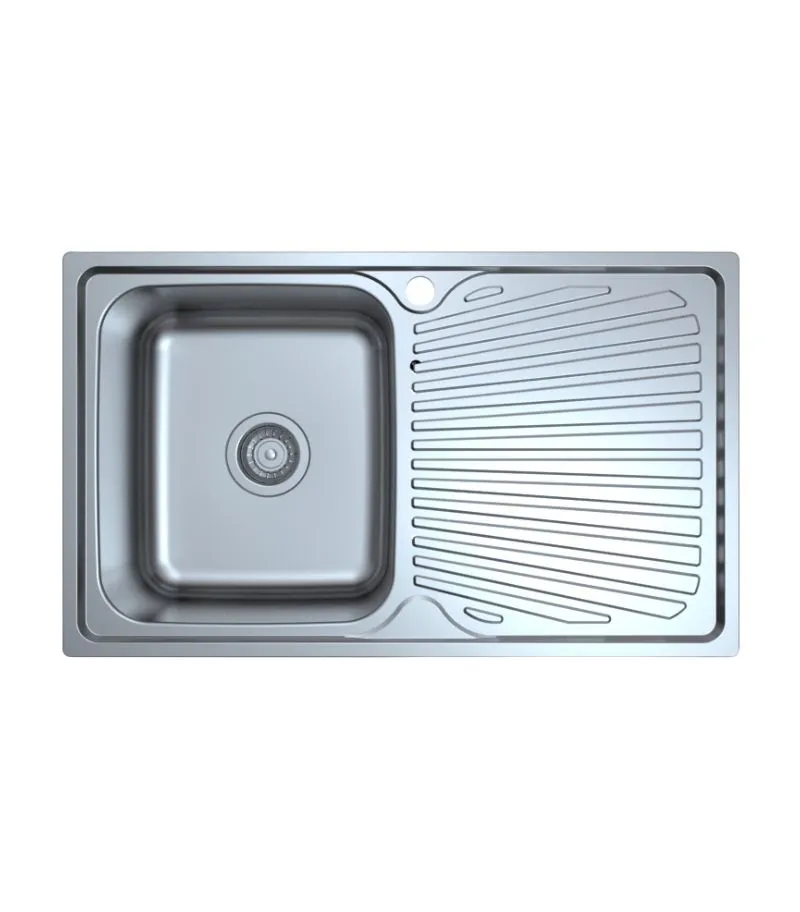 Otus 800x480x177mm Single Bowl Sink with Drainer - LHB