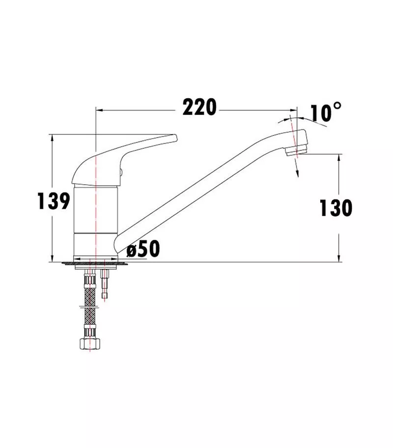 Specification For Acco Chrome Swivel Sink Mixer