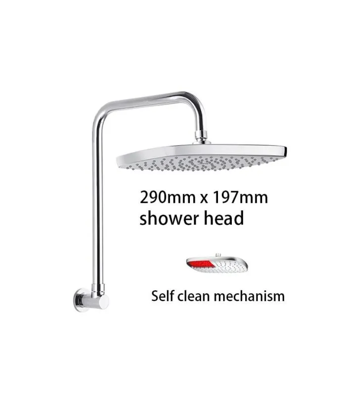 Huntingwood Chrome Self Cleaning Shower Head With Arm