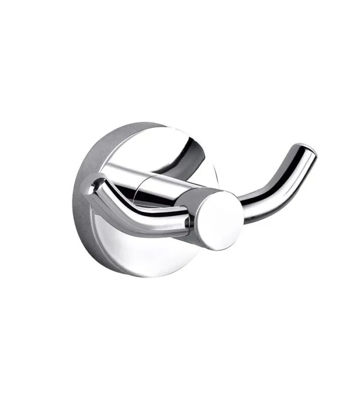 Otus Brass Double Robe Hook - Chome
