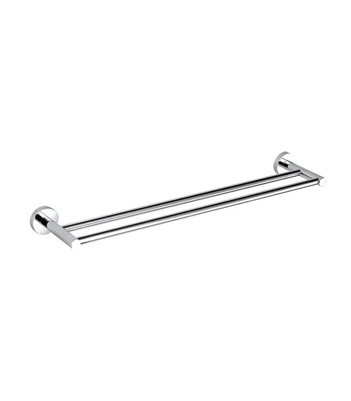 Otus Brass Double Towel Rail - Chrome
