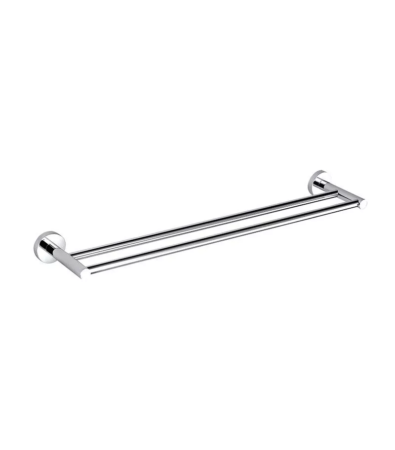 Otus Brass Double Towel Rail - Chrome